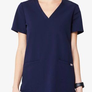 Figs Navy Blue Casma Scrub Top